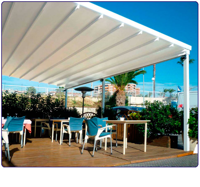 Pérgolas tipo Pergo-rain de Siplan